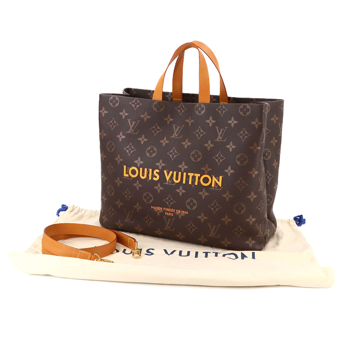 Monogram Shopper Tote MM 2way Shoulder Bag Leather M13928