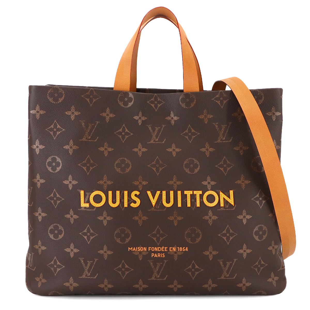 Monogram Shopper Tote MM 2way Shoulder Bag Leather M13928