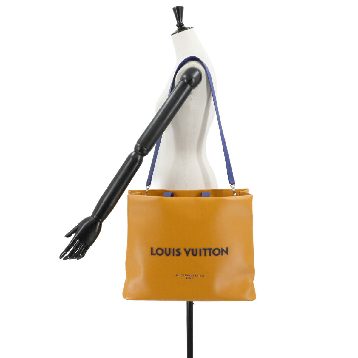 Shopper Tote MM 2way Shoulder Bag Leather Safran M24457