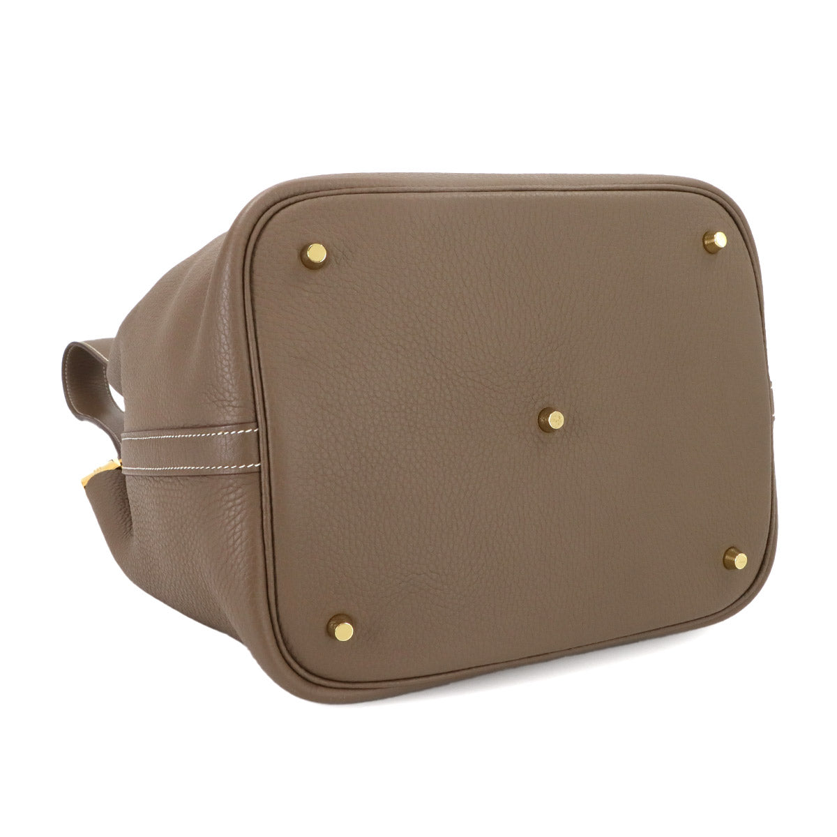 Picotin Lock GM Hand Bag Taurillon Clemence Etoupe Purse