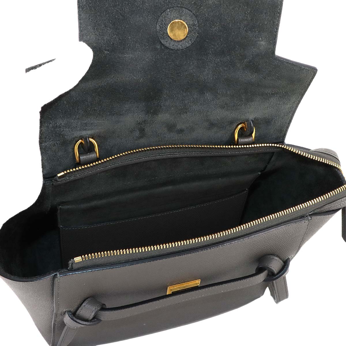 Belt Bag Micro 2way Hand Shoulder Bag Leather Gray 189153