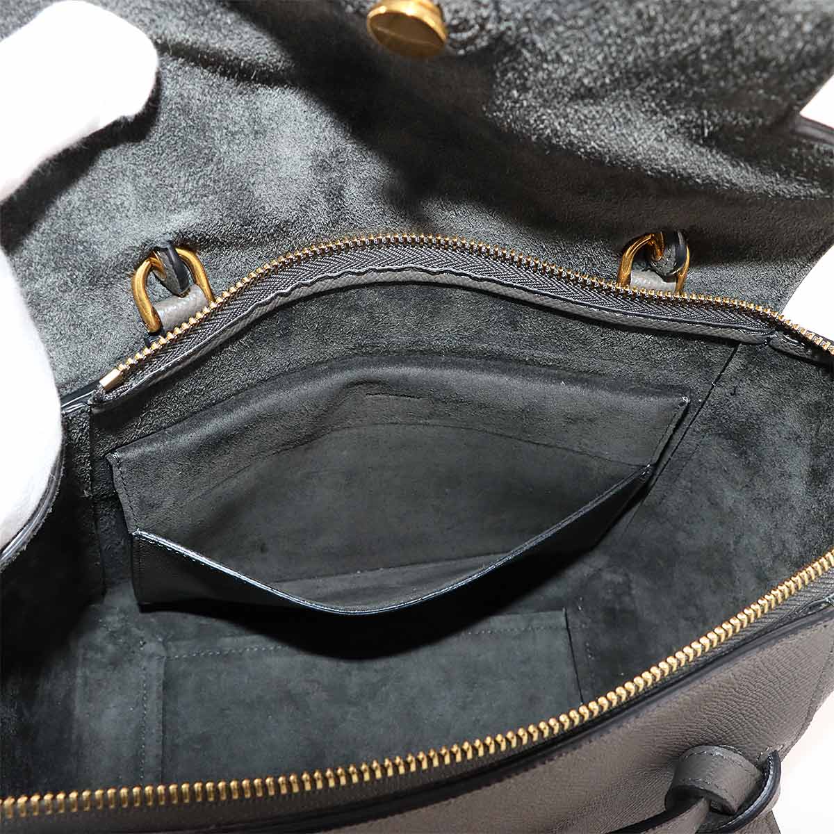 Belt Bag Micro 2way Hand Shoulder Bag Leather Gray 189153