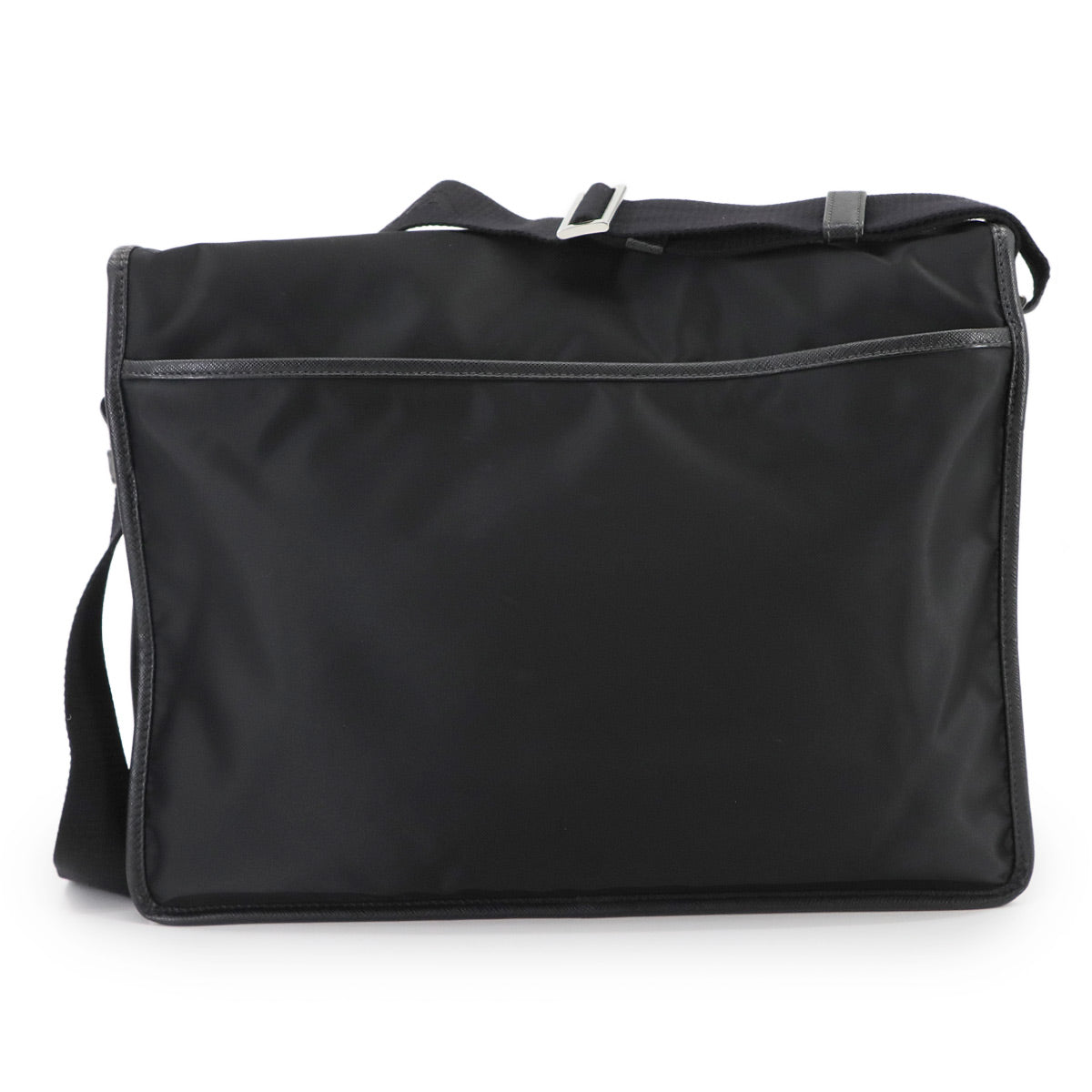 Shoulder Bag Nylon Saffiano Leather Nero 2VD793 Purse