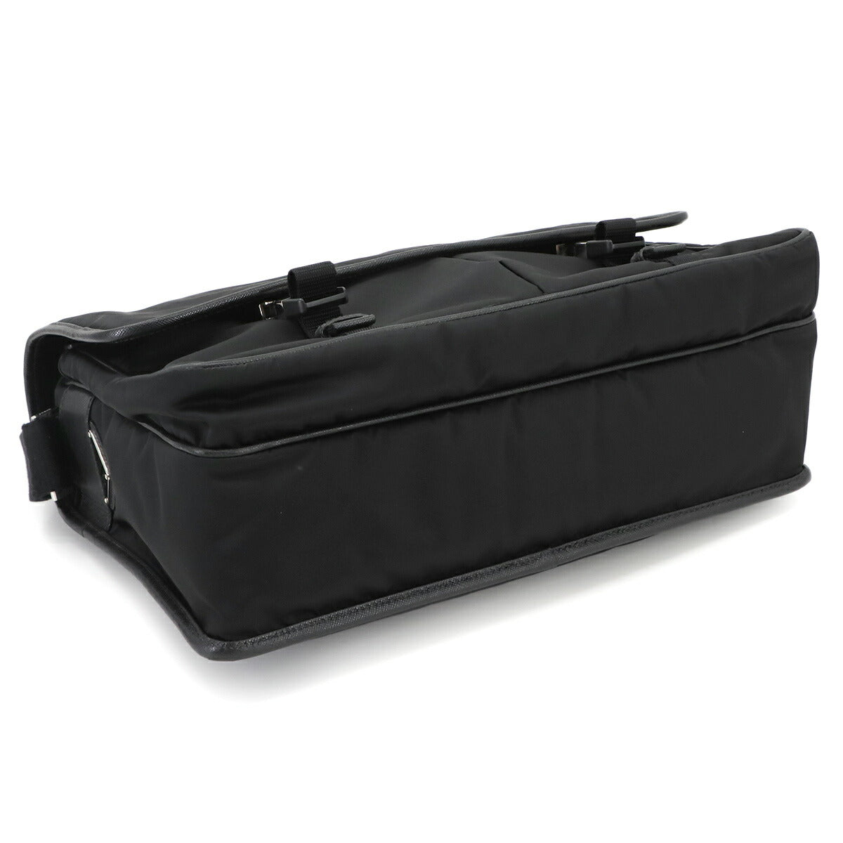 Shoulder Bag Nylon Saffiano Leather Nero 2VD793 Purse