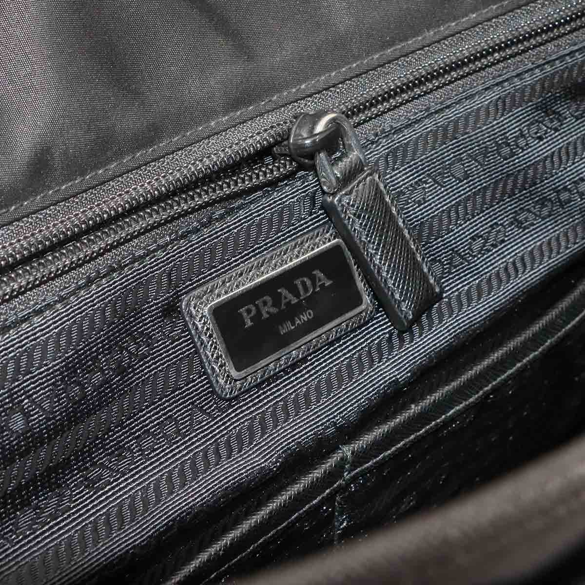 Shoulder Bag Nylon Saffiano Leather Nero 2VD793 Purse