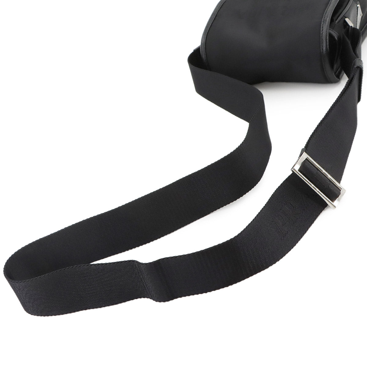 Shoulder Bag Nylon Saffiano Leather Nero Black 2VD028 Purse