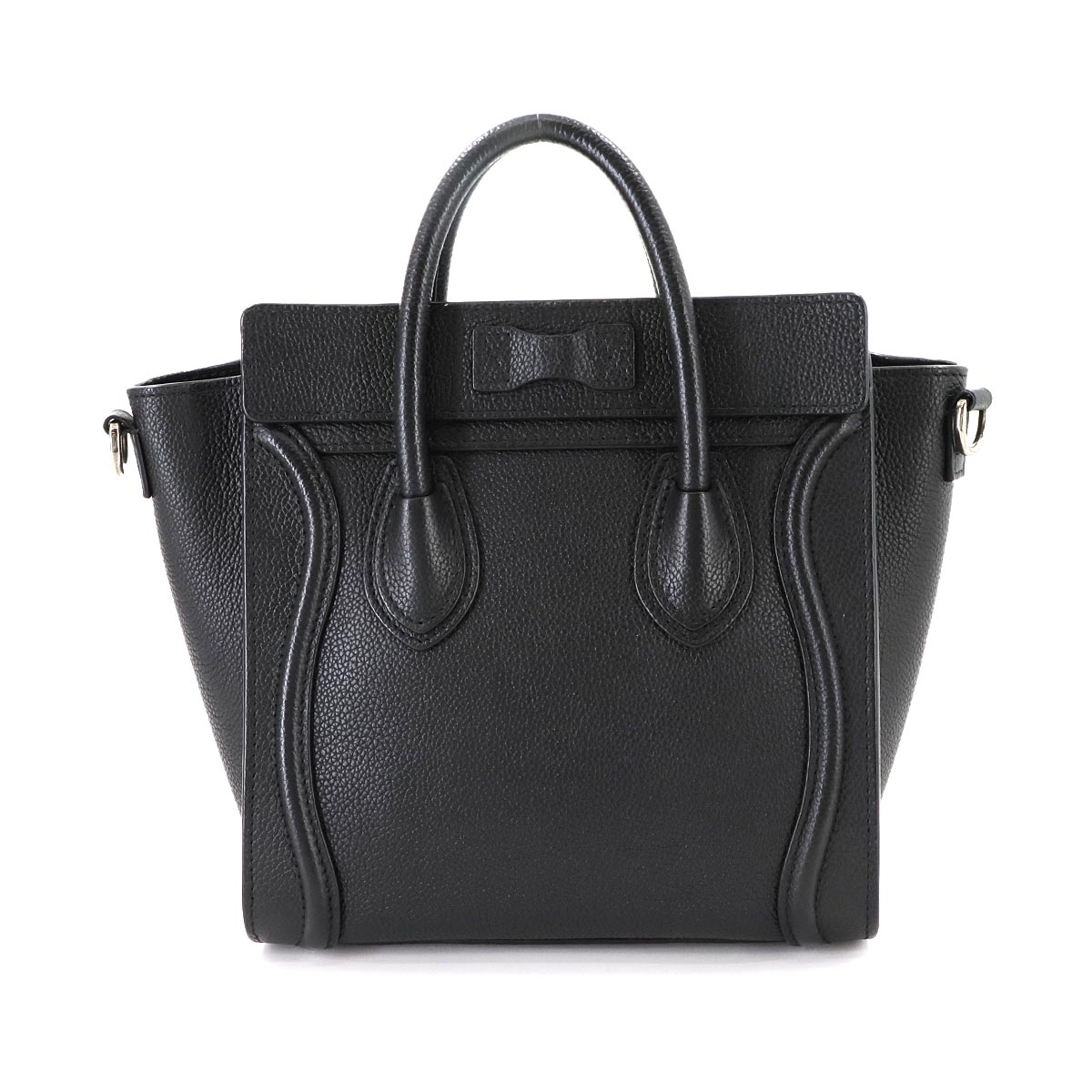 Luggage Nano Shopper Hand Shoulder Bag Leather Black 168243