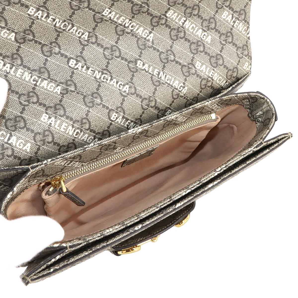 BALENCIAGA Hacker Horsebit 1955 Shoulder Bag GG Supreme 602204