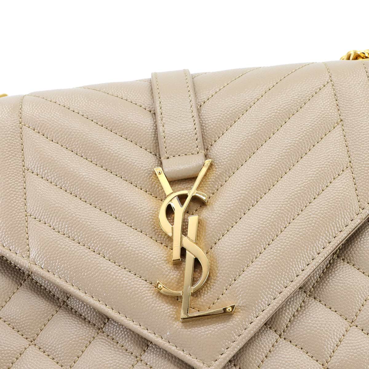 Envelope Medium Chain Shoulder Bag Leather 600185