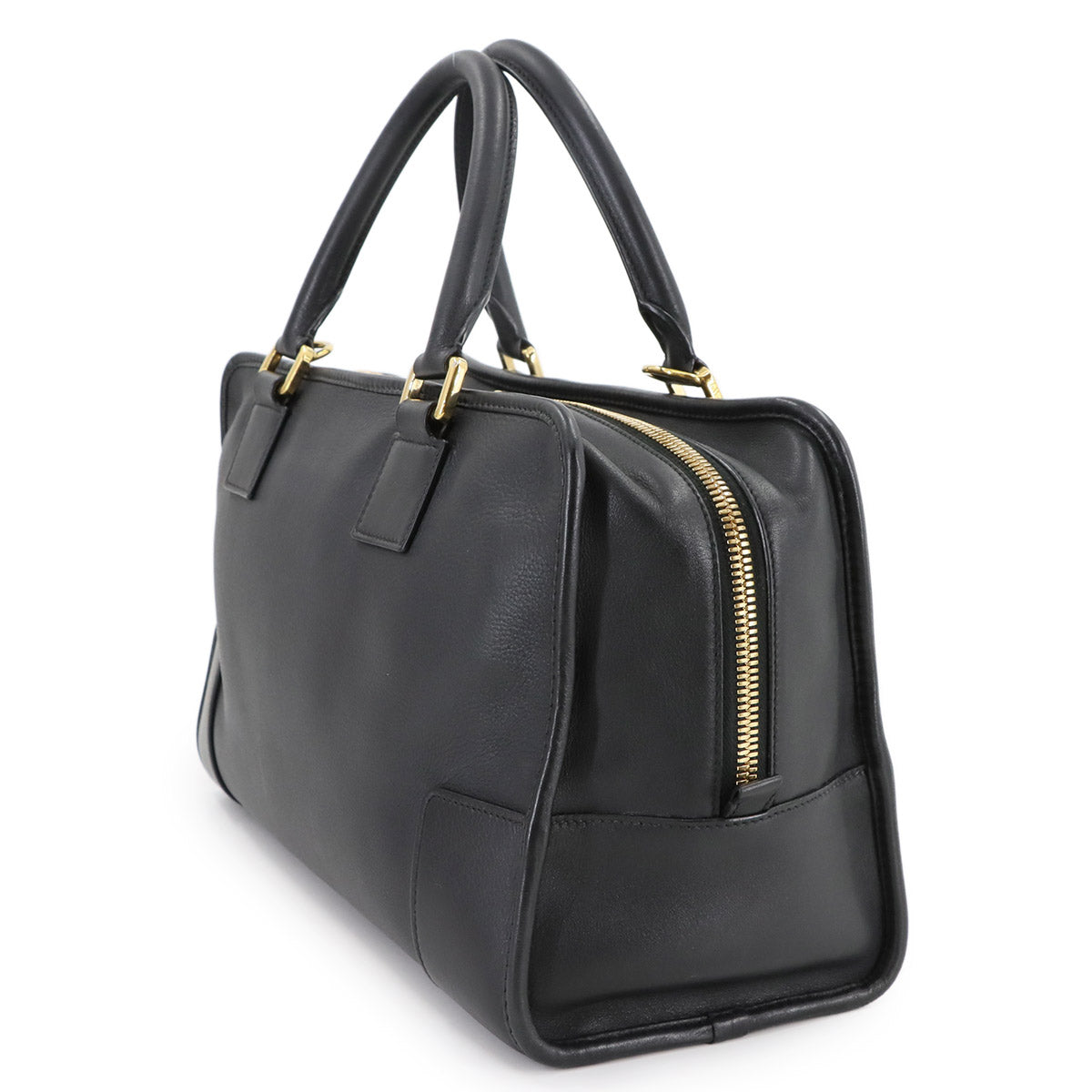 Amazona 36 Hand Shoulder Bag Leather Black Anagram Purse