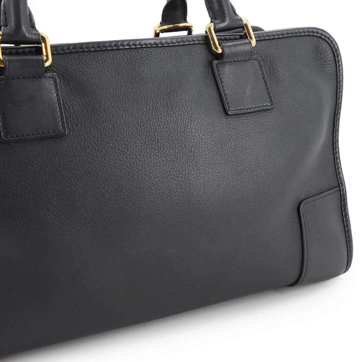 Amazona 36 Hand Shoulder Bag Leather Black Anagram Purse