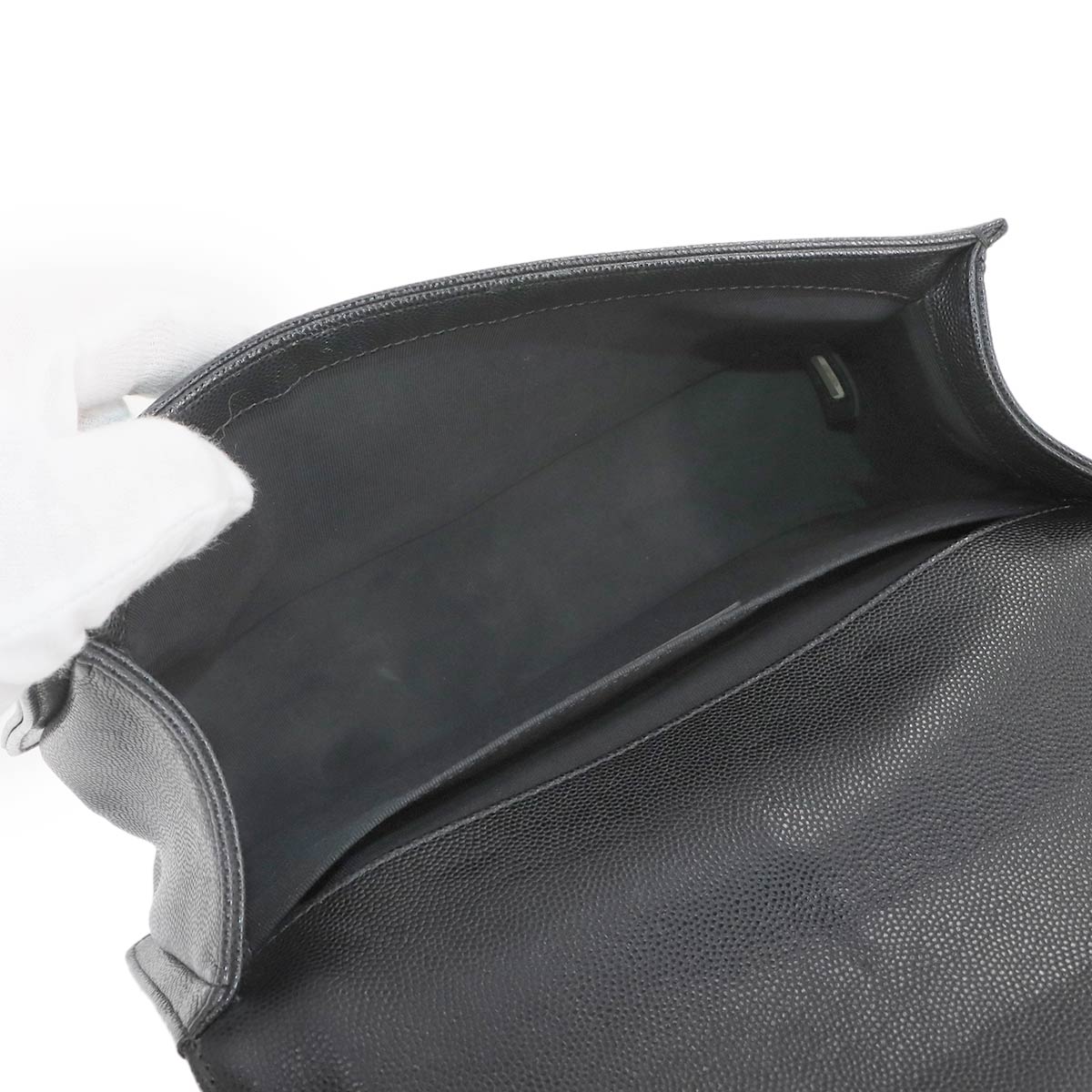 BOY CHANEL Chain Shoulder Bag Leather Black A67086 Purse