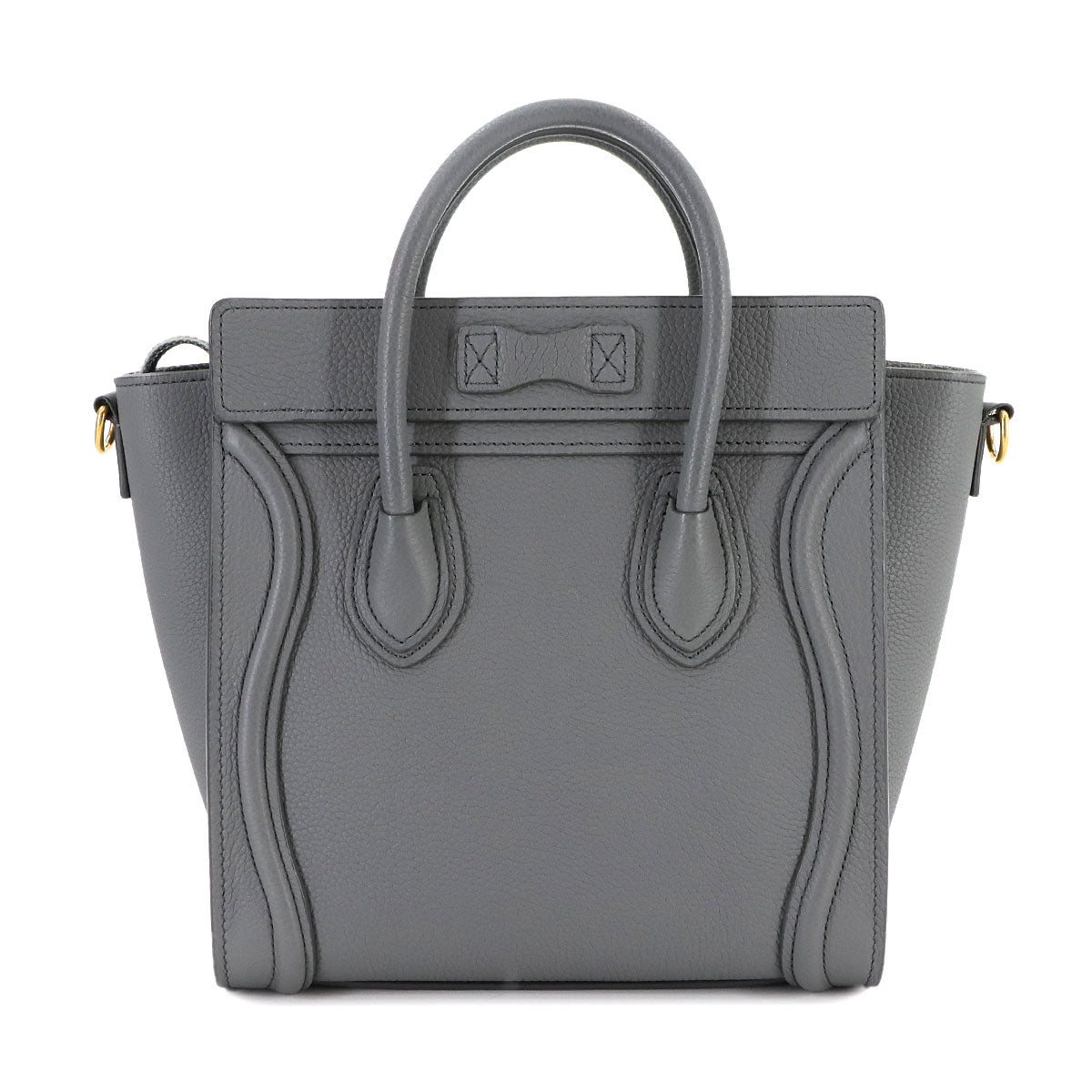 Luggage Nano Shopper 2way Hand Shoulder Bag Leather Kohl Gray