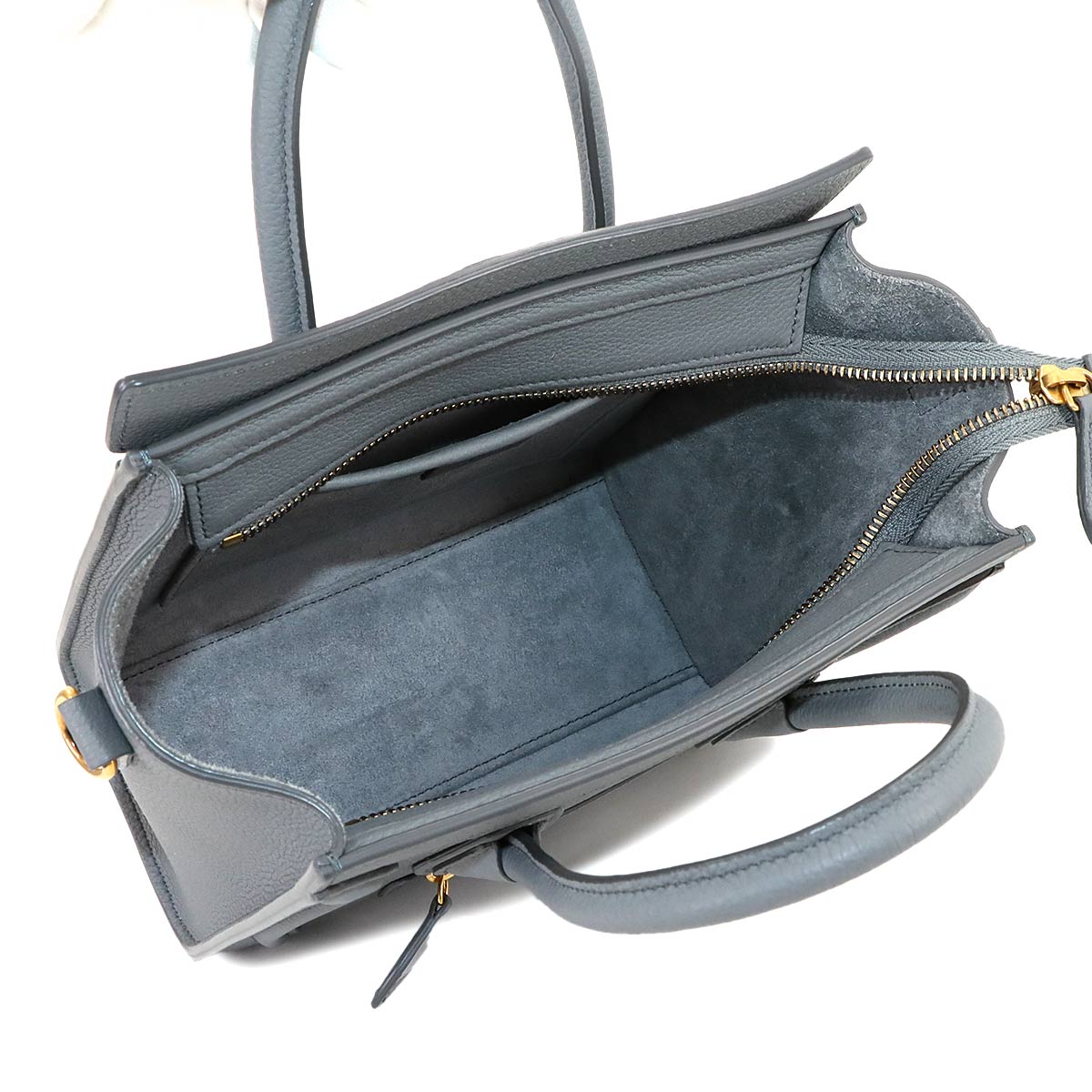 Luggage Nano Shopper 2way Hand Shoulder Bag Leather Kohl Gray