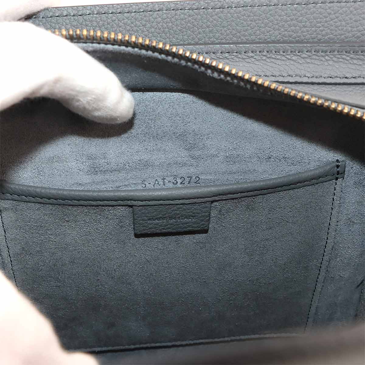 Luggage Nano Shopper 2way Hand Shoulder Bag Leather Kohl Gray