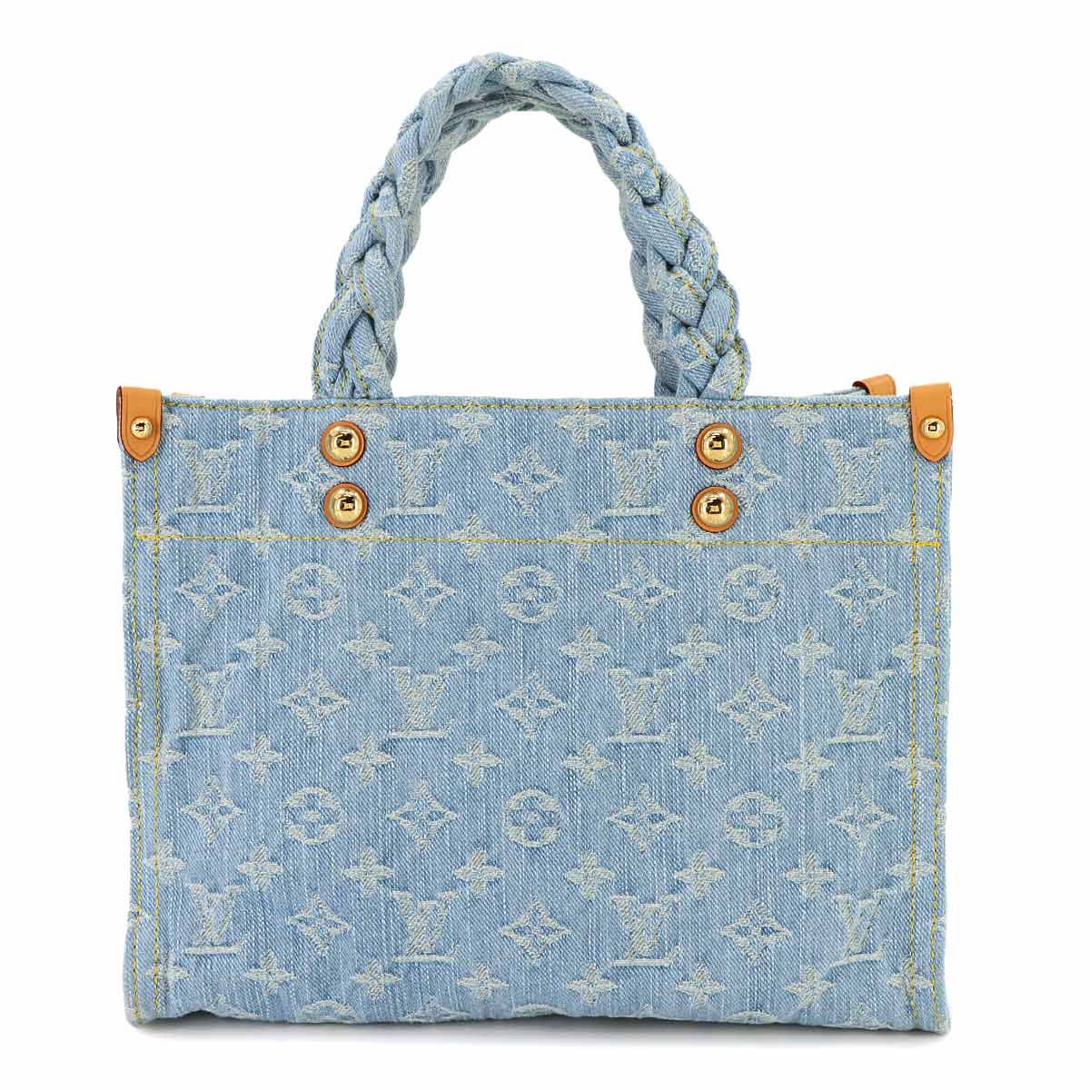Monogram Denim Let Go Hand Shoulder Bag Sky Blue M24897
