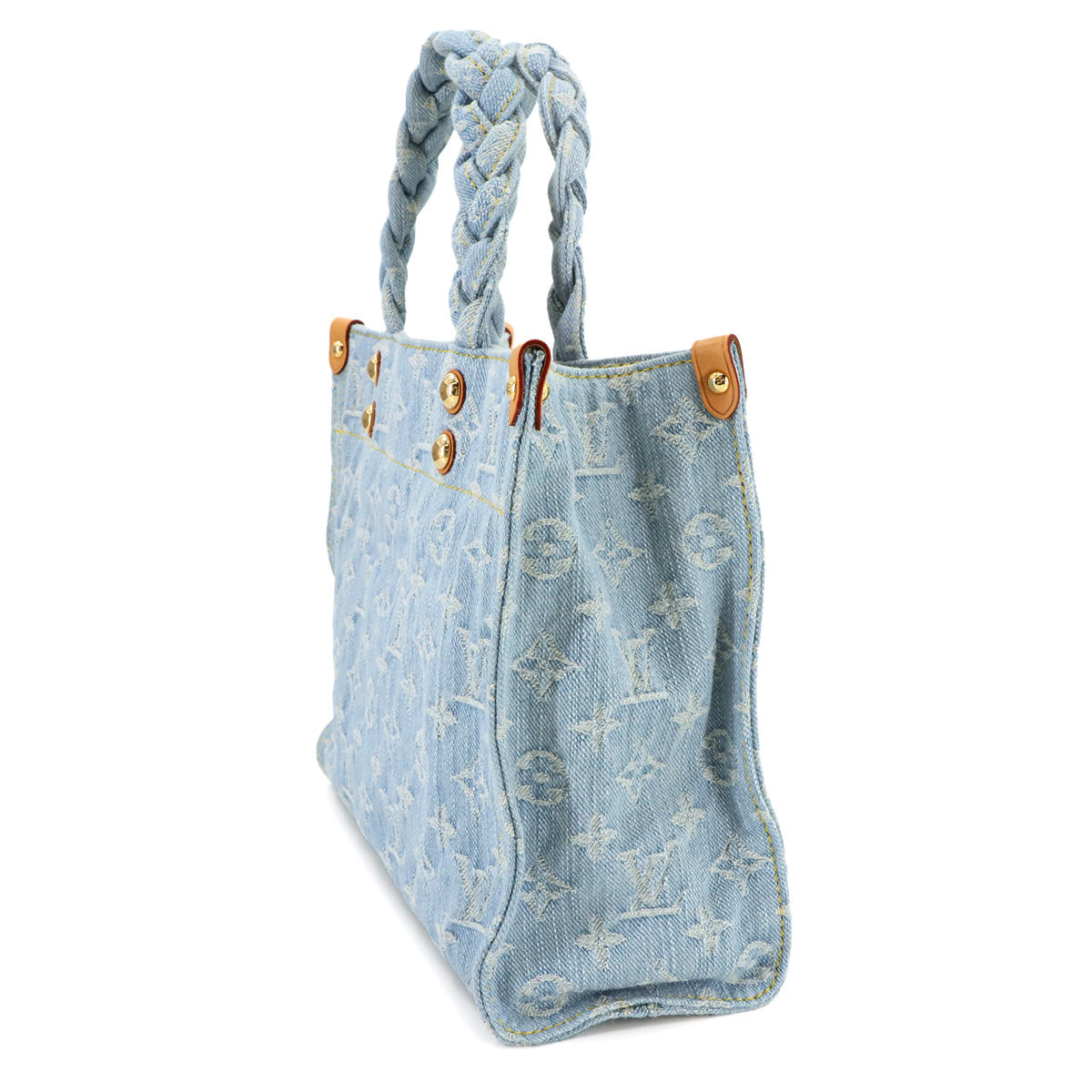 Monogram Denim Let Go Hand Shoulder Bag Sky Blue M24897