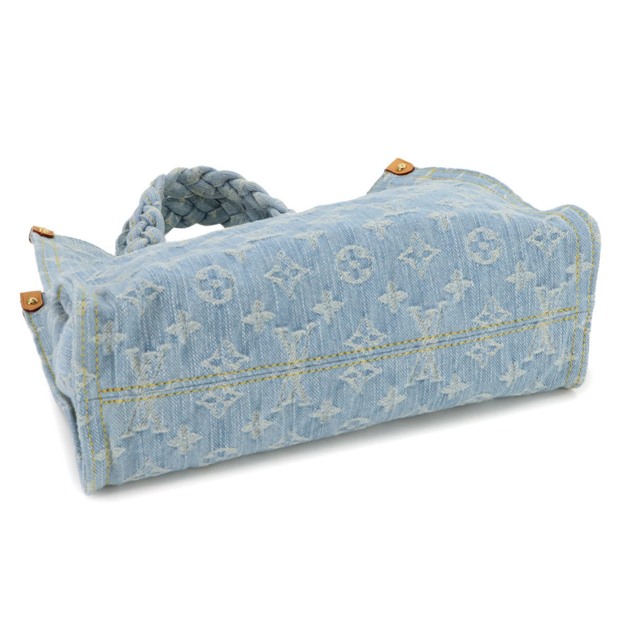 Monogram Denim Let Go Hand Shoulder Bag Sky Blue M24897