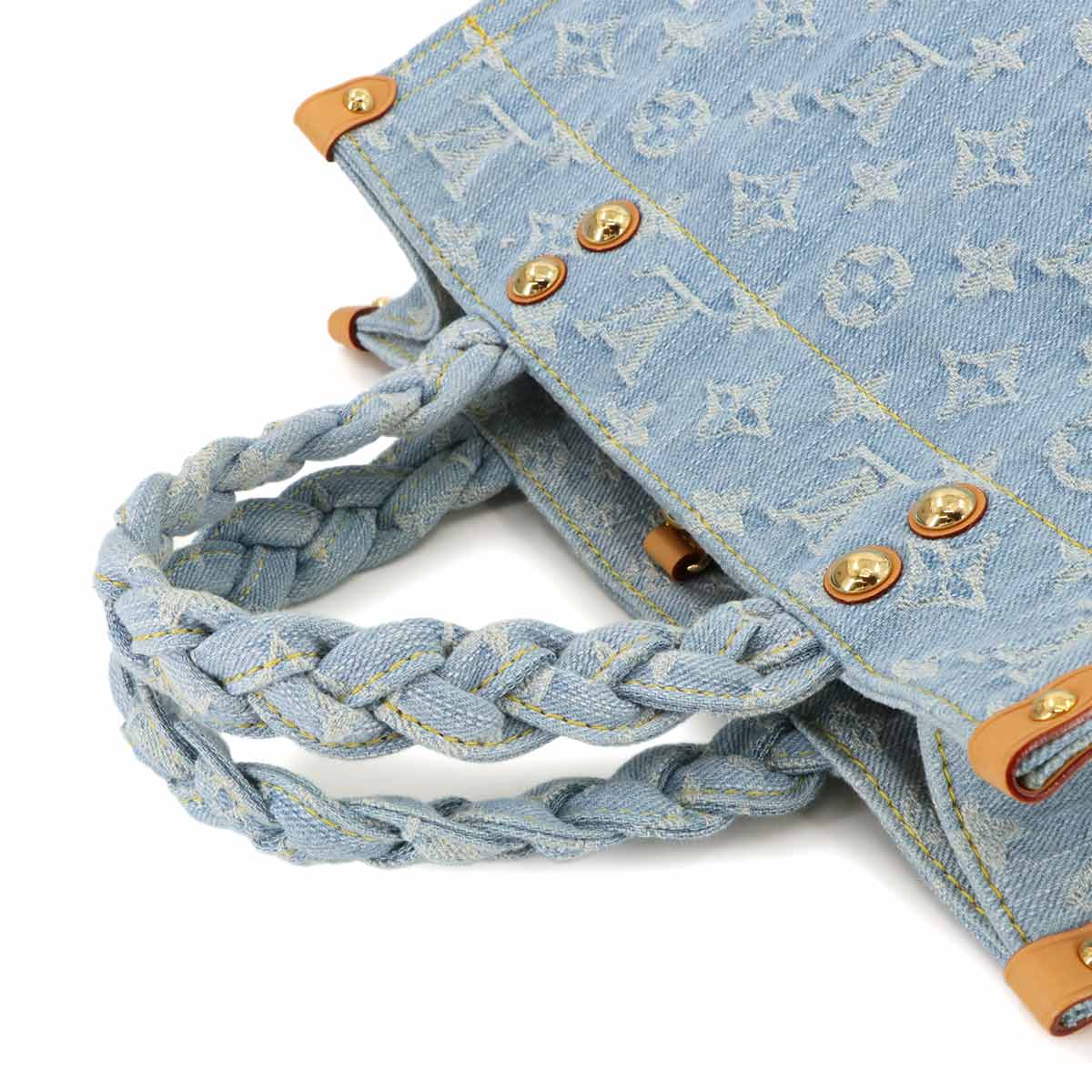 Monogram Denim Let Go Hand Shoulder Bag Sky Blue M24897