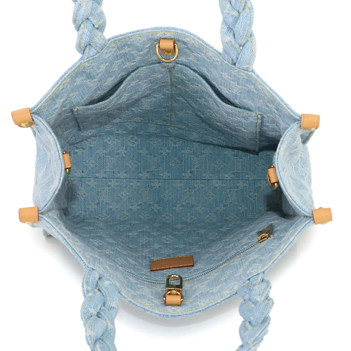 Monogram Denim Let Go Hand Shoulder Bag Sky Blue M24897