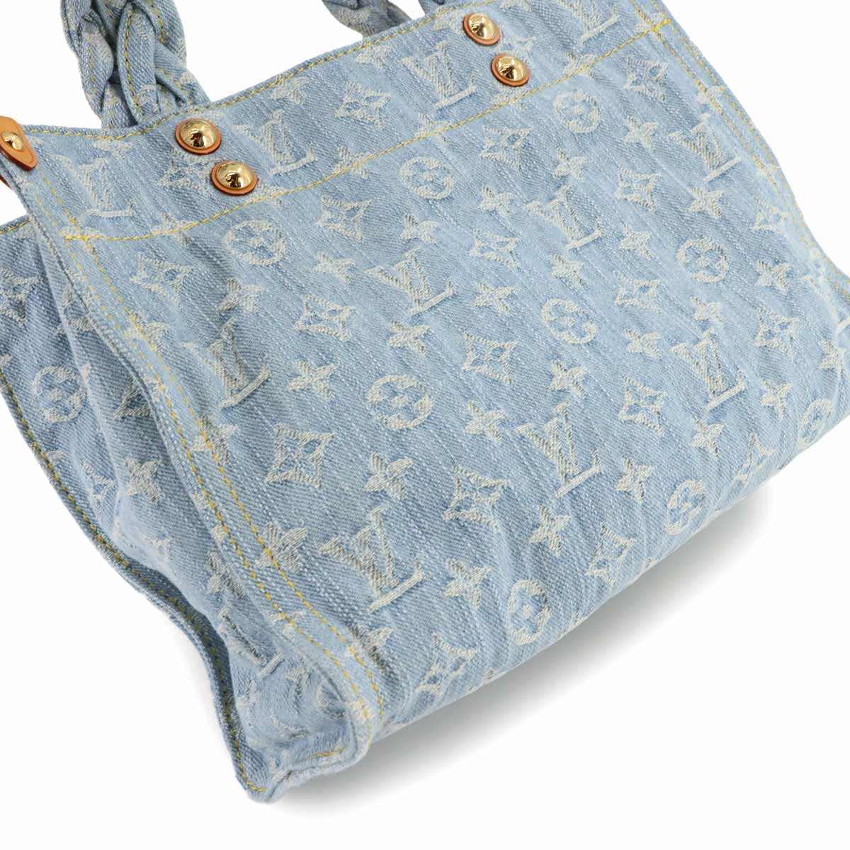 Monogram Denim Let Go Hand Shoulder Bag Sky Blue M24897