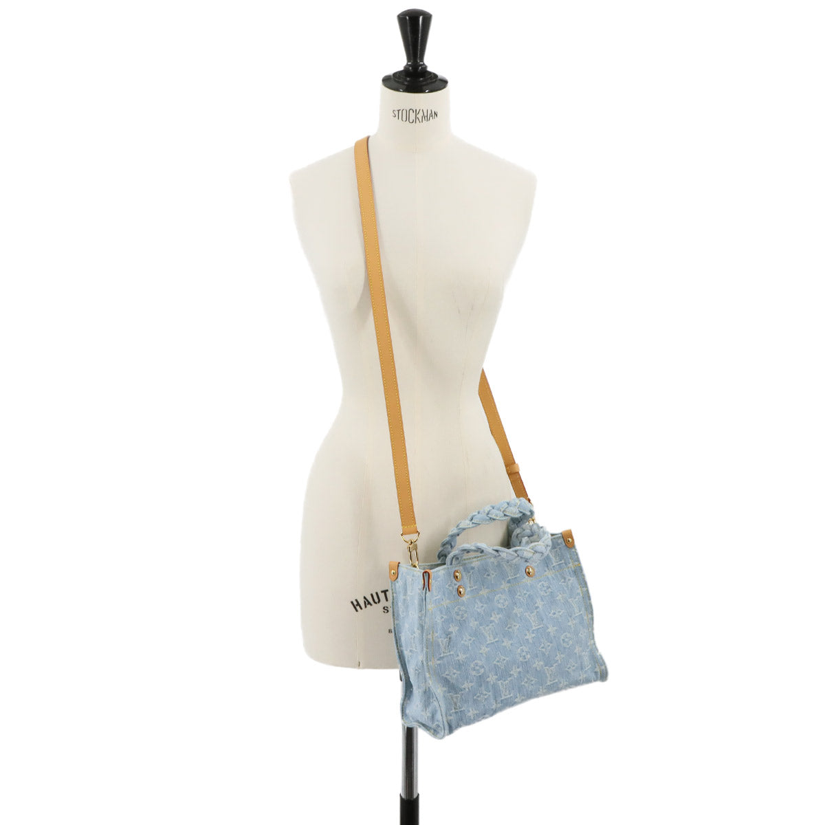 Monogram Denim Let Go Hand Shoulder Bag Sky Blue M24897