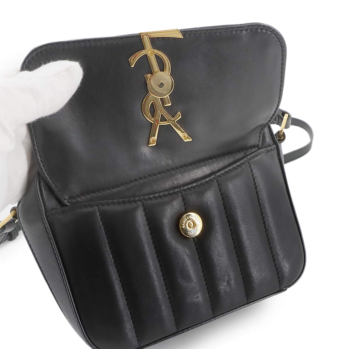 Shoulder Bag Leather Black 554075 Purse
