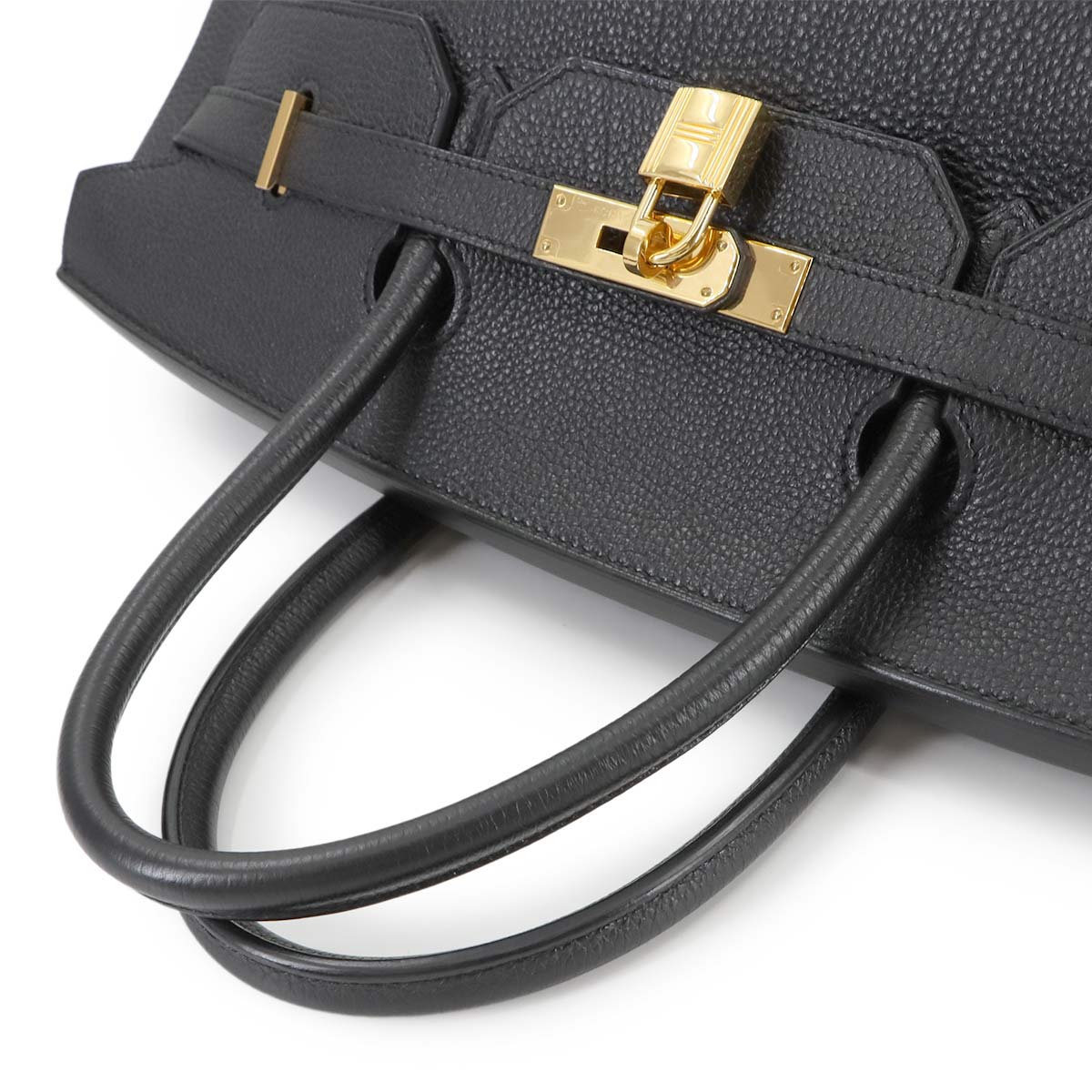 Birkin 40 Veau Togo Black Hand Bag Purse