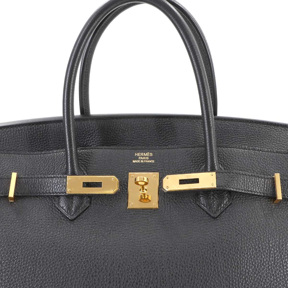 Birkin 40 Veau Togo Black Hand Bag Purse