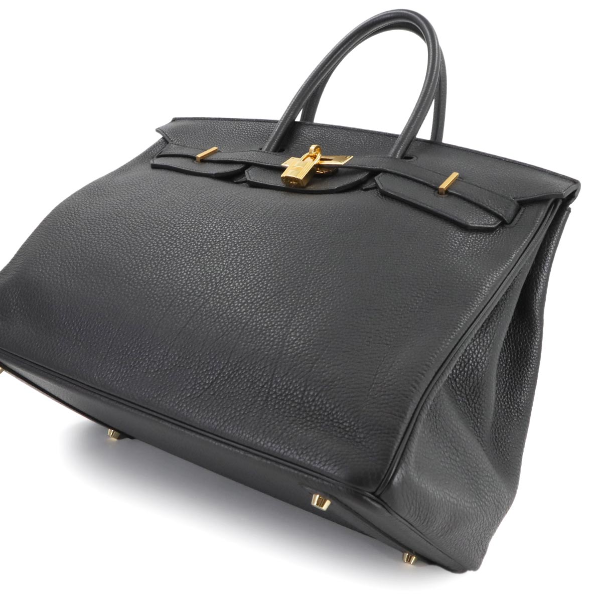 Birkin 40 Veau Togo Black Hand Bag Purse