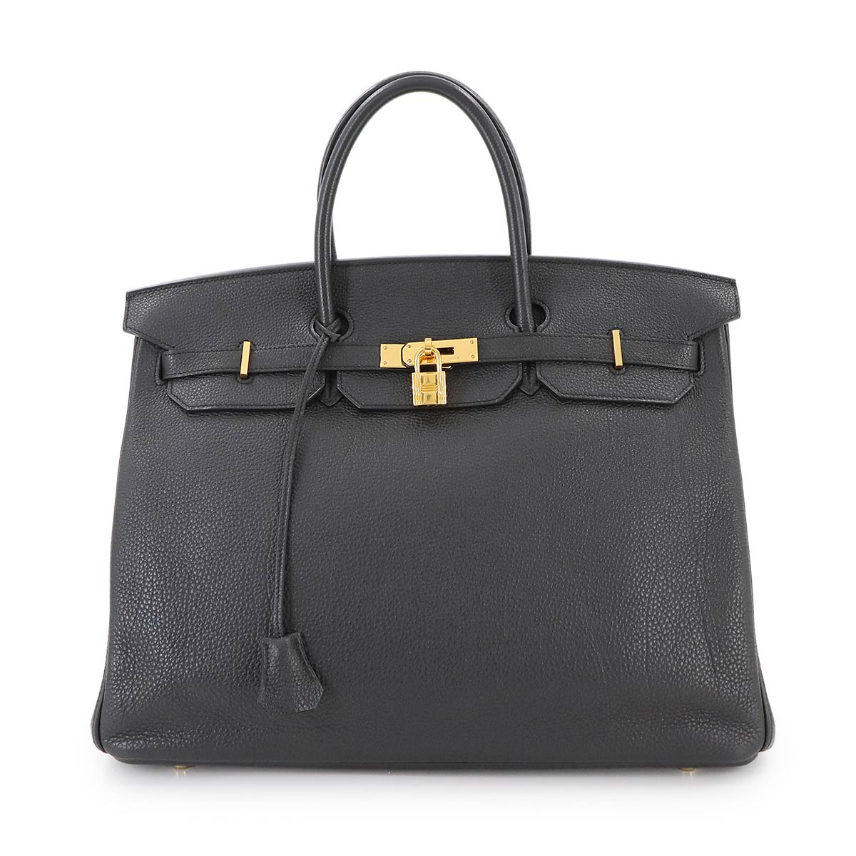 Birkin 40 Veau Togo Black Hand Bag Purse