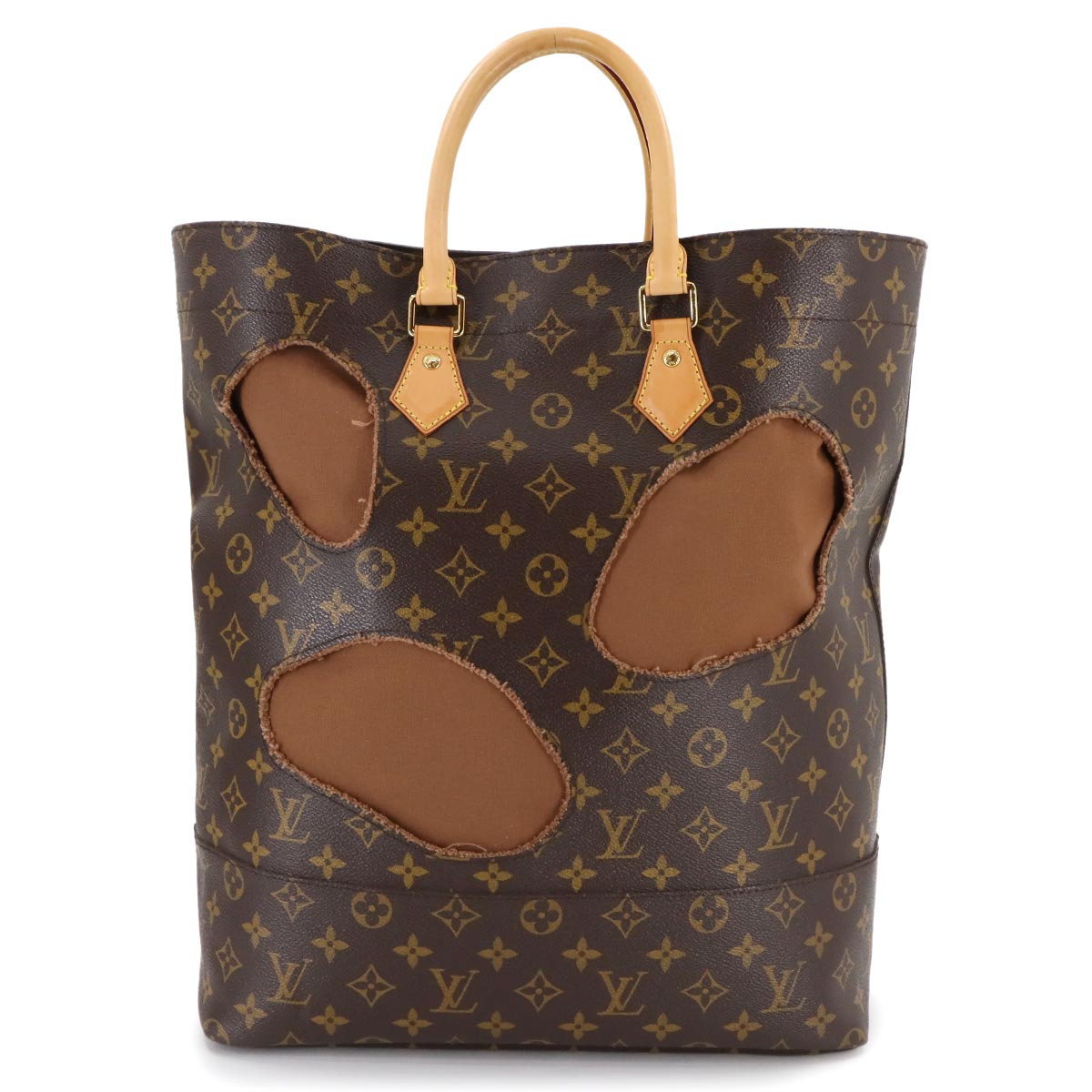 Monogram with Holes Tote Bag Rei Kawakubo Brown M40279