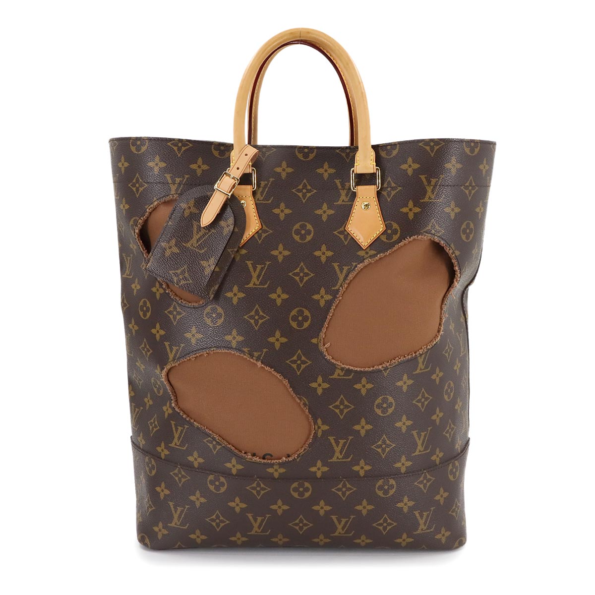 Monogram with Holes Tote Bag Rei Kawakubo Brown M40279