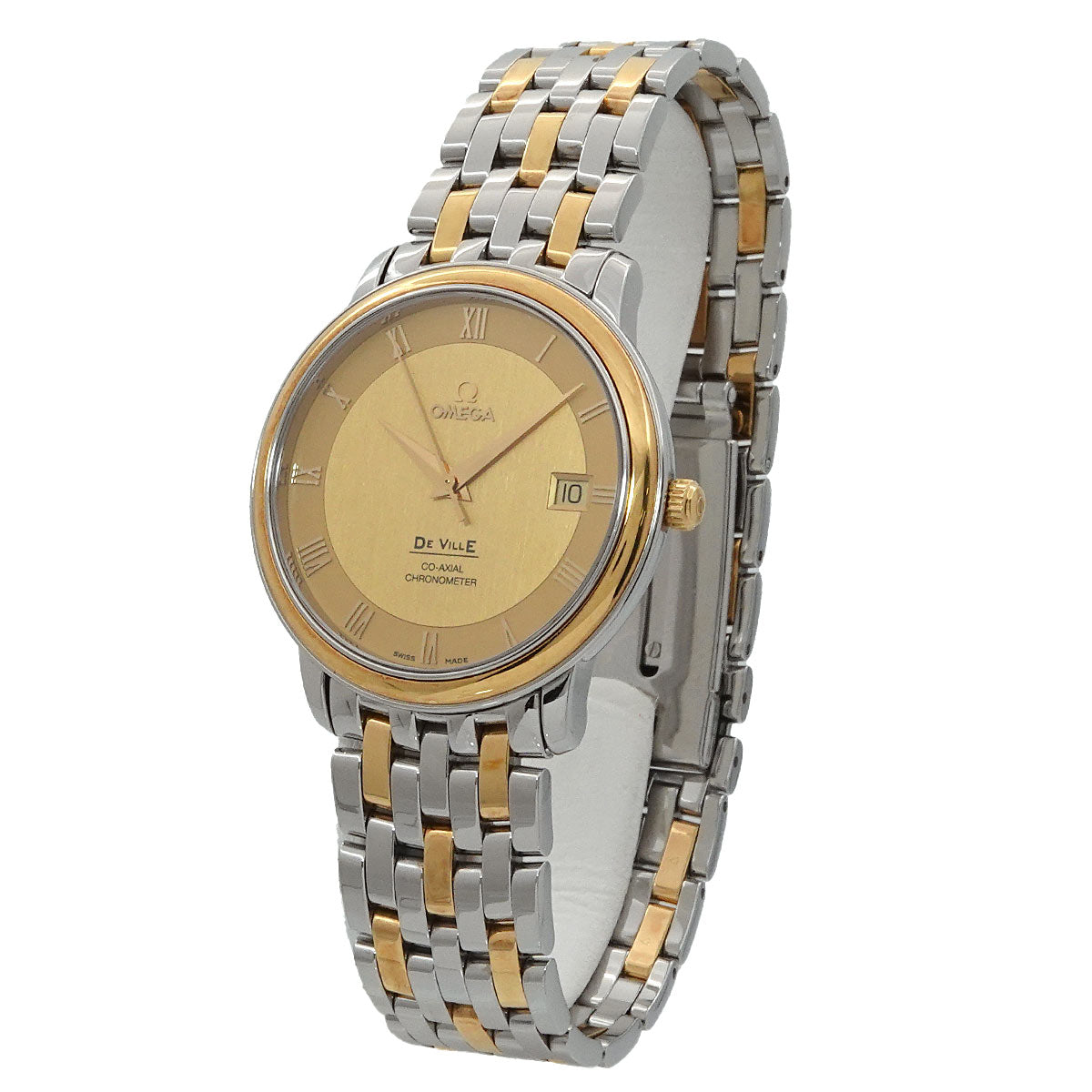 Devil Prestige Combi 4374 11 Automatic Gold Dial Vintage Mens