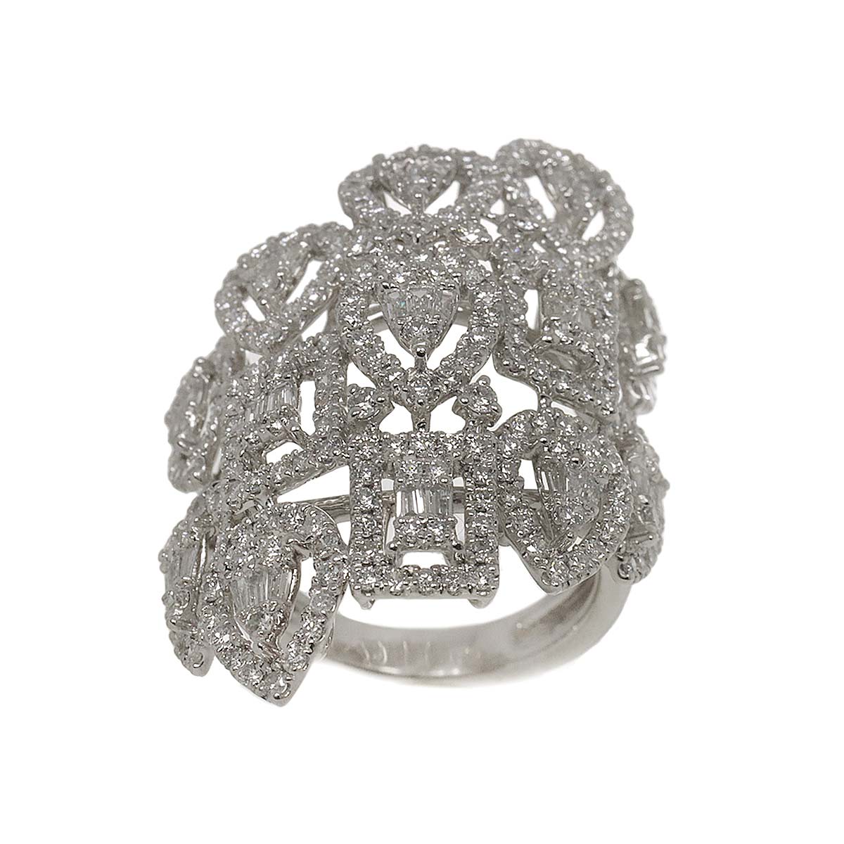 Diamond 2.60ct Ring Pt Platinum size5.75-6(US)