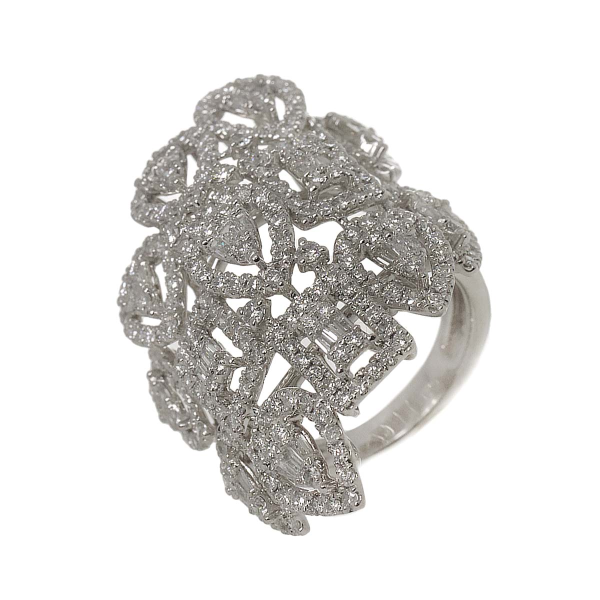 Diamond 2.60ct Ring Pt Platinum size5.75-6(US)