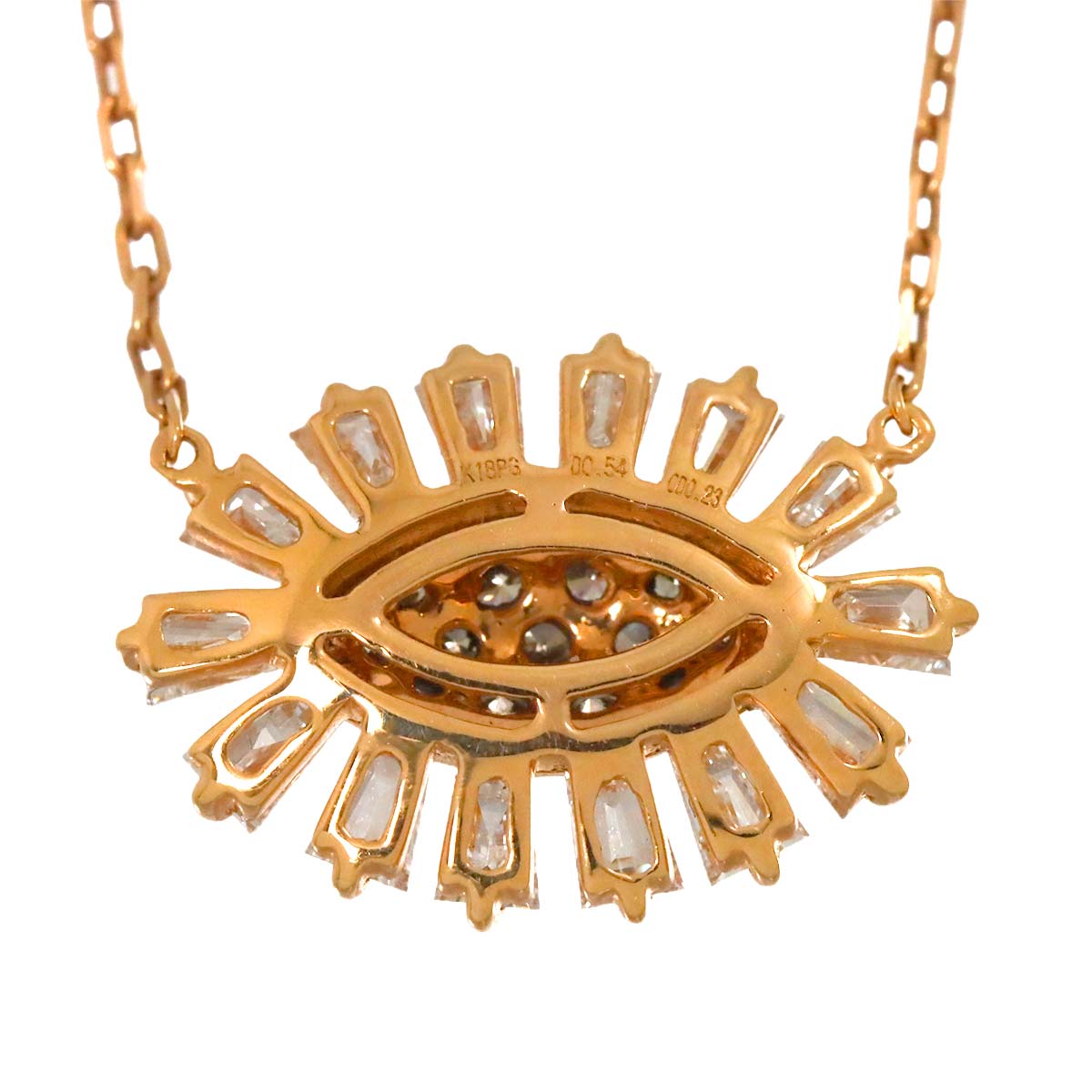 Diamond 0.54ct/0.23ct Necklace 18K Pink Gold 750