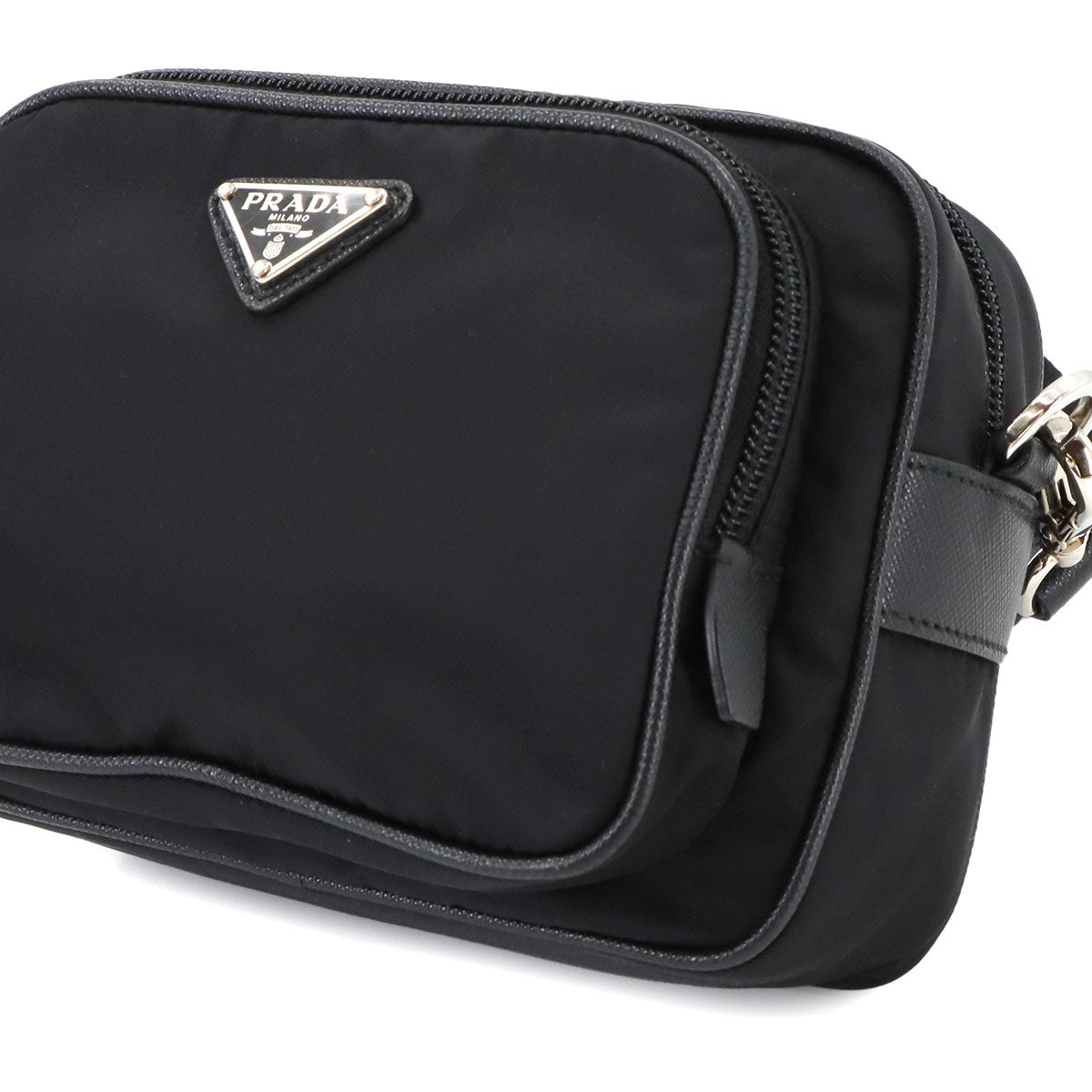 Re-Edition 2005 Shoulder Bag Nylon Leather Black 1BH153