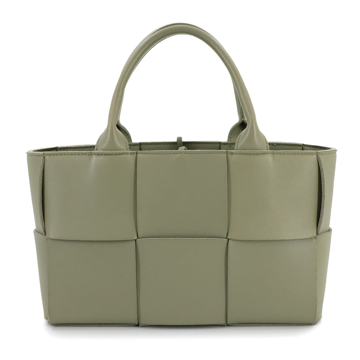 Intrecciato Mini Arco Hand Shoulder Bag Leather Green