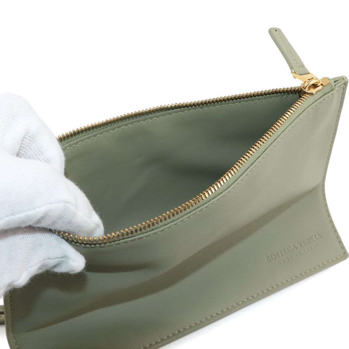 Intrecciato Mini Arco Hand Shoulder Bag Leather Green