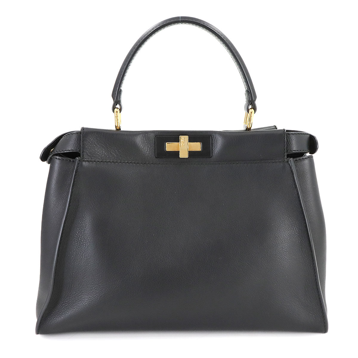 Peekaboo Regular Hand Shoulder Bag Leather Nero 8BN290