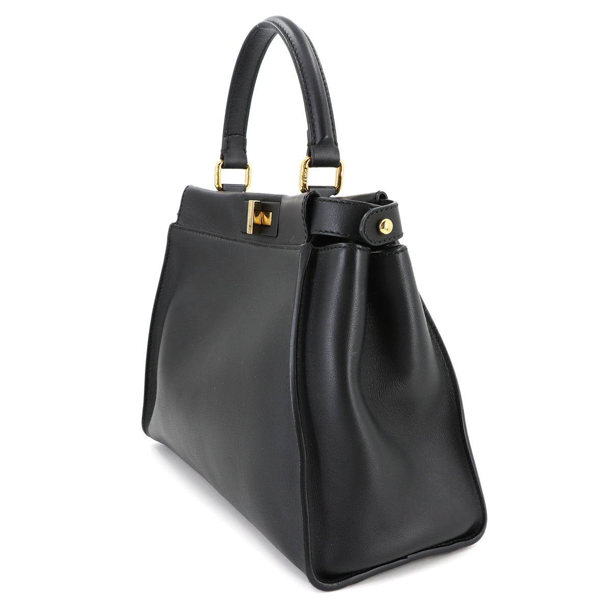 Peekaboo Regular Hand Shoulder Bag Leather Nero 8BN290