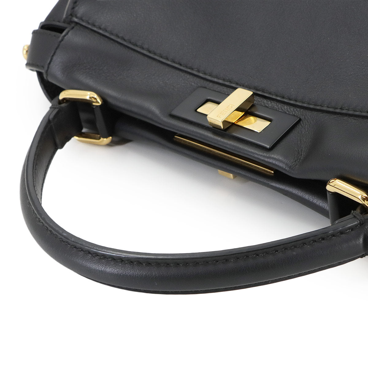 Peekaboo Regular Hand Shoulder Bag Leather Nero 8BN290