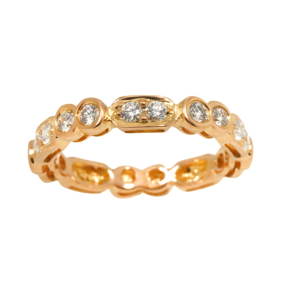 Diamond 0.40ct Ring 18K PG Pink Gold 750 Size6.25-6.5(US)