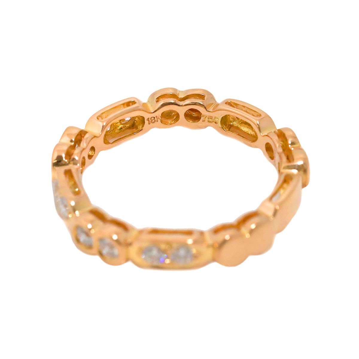 Diamond 0.40ct Ring 18K PG Pink Gold 750 Size6.25-6.5(US)