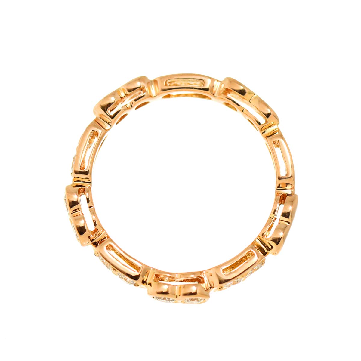 Diamond 0.40ct Ring 18K PG Pink Gold 750 Size6.25-6.5(US)