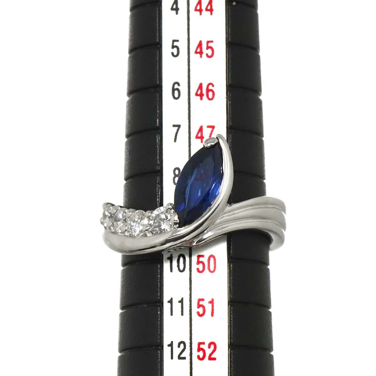 Sapphire 1.07ct Diamond 0.36ct Ring Pt Platinum size4.5-4.75(US)