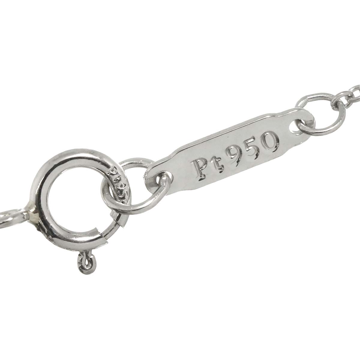 Open Circle Mini Diamond Necklace Pt Platinum