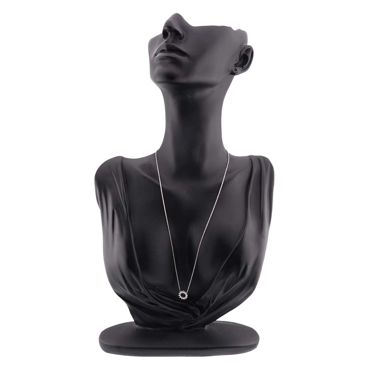 Open Circle Mini Diamond Necklace Pt Platinum