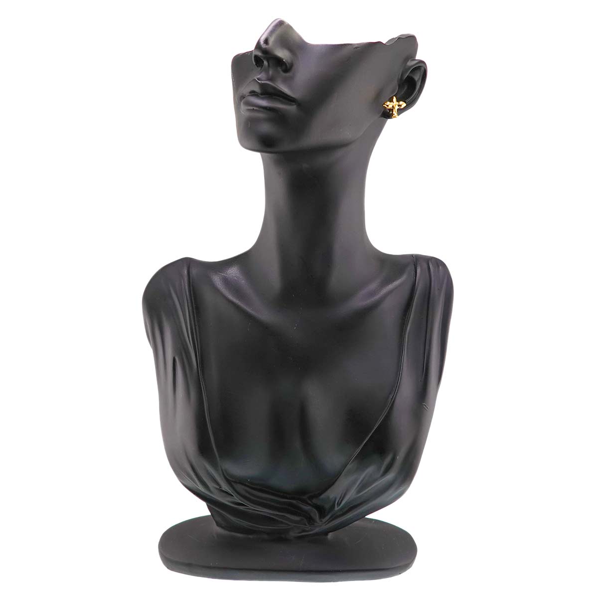 Bird cross Earrings Pierced 18K Yellow Gold 750